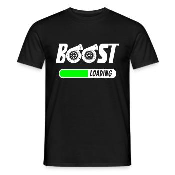 Boost Loading - Turbocharger - Turbo T-Shirt! - Men's T-Shirt - black - Front - AI Model Male 178 light (178cm)