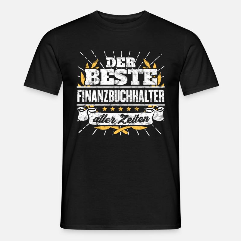 Bester Finanzbuchhalter Spruch Geschenk Shirt - Männer T-Shirt - Schwarz