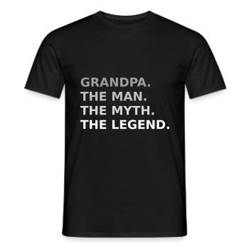 Grandpa - Birthday present - Men's T-Shirt - black - Front - AI Model Male 178 light (178cm)