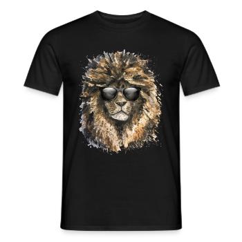 Zodiac Lion King of the Lions Shirt - Men's T-Shirt - black - Front - AI Model Male 178 light (178cm)