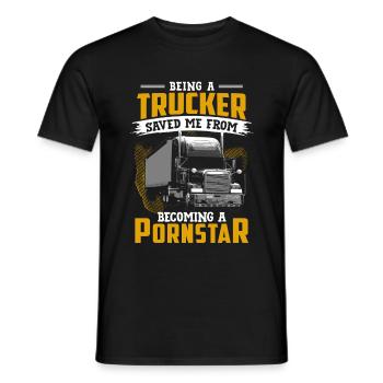 pornstar camionneur - T-shirt homme - noir - Devant - AI Model Male 178 light (178cm)