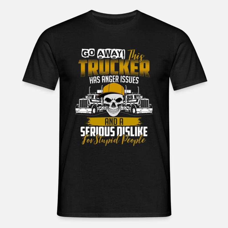 Trucker anger issues - Männer T-Shirt - Schwarz