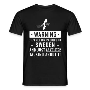 Suède cadeau de vacances typique - T-shirt homme - noir - Devant - AI Model Male 178 light (178cm)