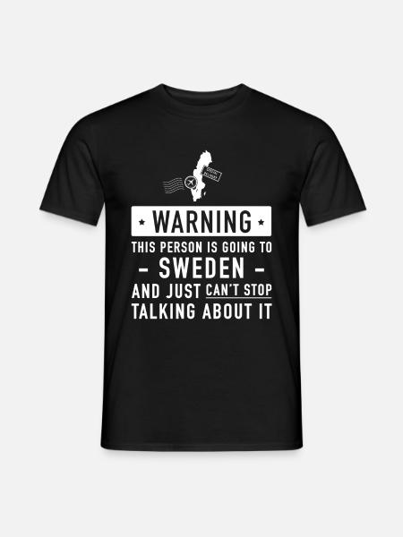 Schweden Typisches Feriengeschenk - Männer T-Shirt - Schwarz