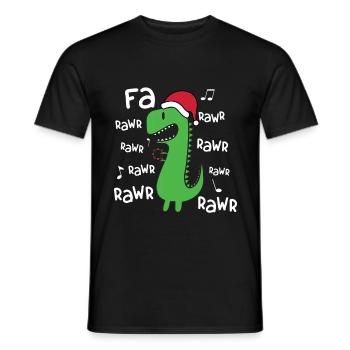 Dinosaurier Weihnachten Shirt - Männer T-Shirt - Schwarz - Vorne - AI Model Male 178 light (178cm)