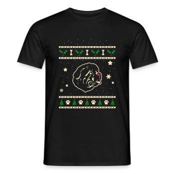Neufundland Weihnachtsgeschenk - Männer T-Shirt - Schwarz - Vorne - AI Model Male 178 light (178cm)