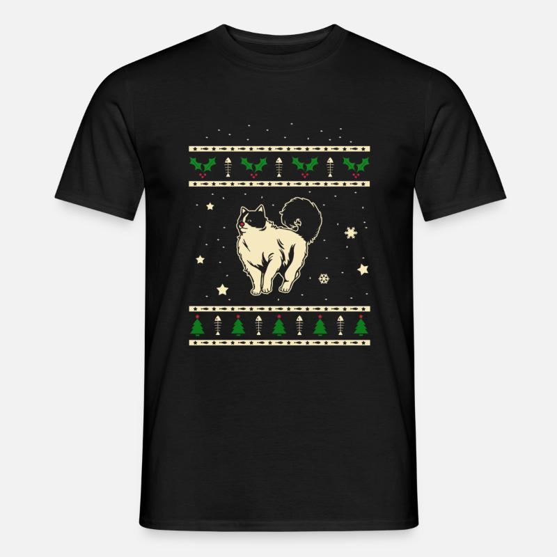 Ragdoll Weihnachtsgeschenk - Männer T-Shirt - Schwarz