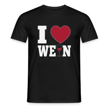 Ich liebe Rotwein - Männer T-Shirt - Schwarz - Vorne - AI Model Male 178 light (178cm)