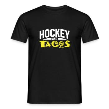 Hockey and Tacos - Men's T-Shirt - black - Front - AI Model Male 178 light (178cm)