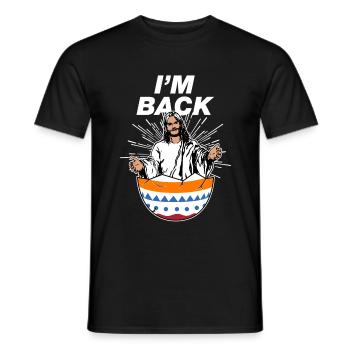 J'aime Jésus cadeau de Pâques aux oeufs de Pâques Je suis de retour - T-shirt homme - noir - Devant - AI Model Male 178 light (178cm)
