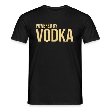 Powered by Vodka - Männer T-Shirt - Schwarz - Vorne - AI Model Male 178 light (178cm)