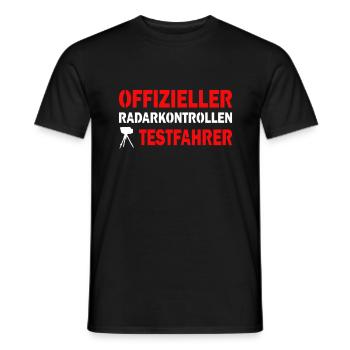 Geblitzt Wurden. Witziges Autofahrer Geschenk - Männer T-Shirt - Schwarz - Vorne - AI Model Male 178 light (178cm)