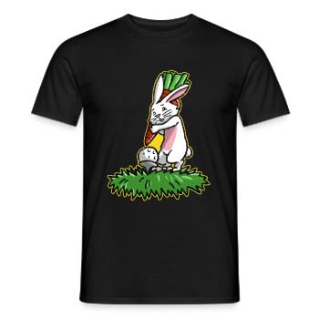 I love golf golfer easter bunny gift easter - Men's T-Shirt - black - Front - AI Model Male 178 light (178cm)