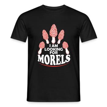 Chemise champignon Morel pour la saison des champignons - T-shirt homme - noir - Devant - AI Model Male 178 light (178cm)