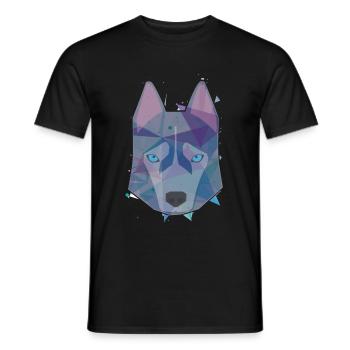 Wolf animal - Men's T-Shirt - black - Front - AI Model Male 178 light (178cm)