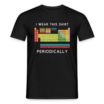Chemist element studying chemistry joke fun gift - Men's T-Shirt - black - Front - AI Model Male 178 light (178cm)