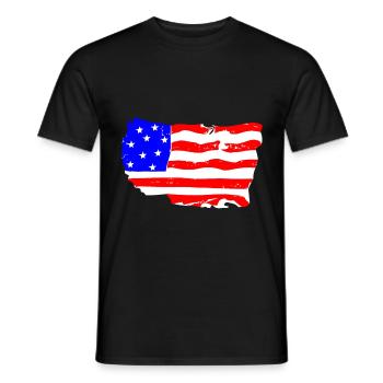 USA - T-shirt homme - noir - Devant - AI Model Male 178 light (178cm)