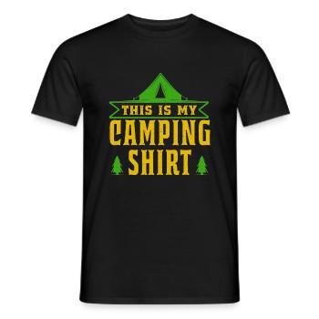 Shirt Camping Camper Camping Gift - Men's T-Shirt - black - Front - AI Model Male 178 light (178cm)