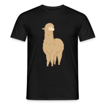 alpaca - Men's T-Shirt - black - Front - AI Model Male 178 light (178cm)