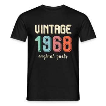 Vintage 50 Jahre Geburtstag 1968 Geschenk Original - Männer T-Shirt - Schwarz - Vorne - AI Model Male 178 light (178cm)