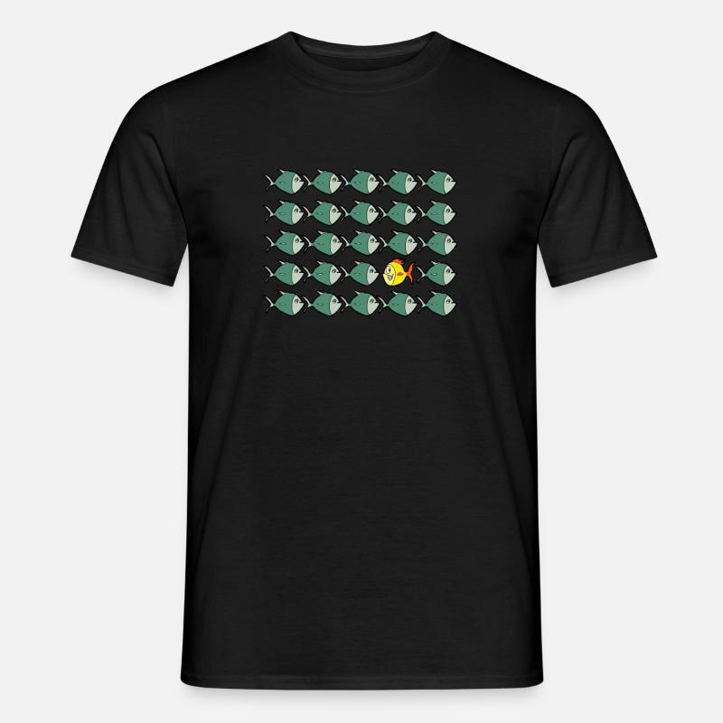 Ursprünglicher Spaßfisch - Männer T-Shirt - Schwarz