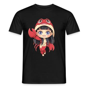 MOSBIES Krebs Sternzeichen Horoskop Geschenk - Männer T-Shirt - Schwarz - Vorne - AI Model Male 178 light (178cm)