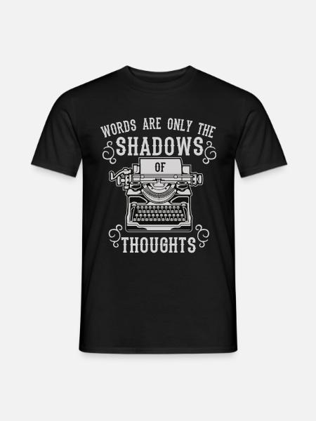 Shadows Of Thoughts writer typewriter - Men's T-Shirt - black