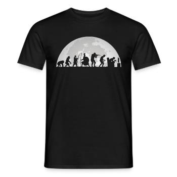 Gamer Mitternacht Vollmond Mond Evolution Gaming - Männer T-Shirt - Schwarz - Vorne - AI Model Male 178 light (178cm)