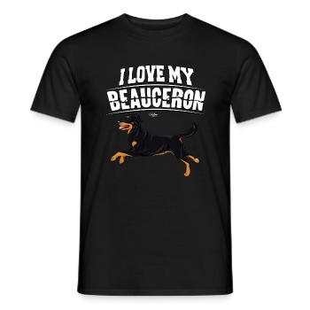 beauceronlove2 - T-shirt homme - noir - Devant - AI Model Male 178 light (178cm)