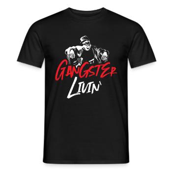 gangster leben - Männer T-Shirt - Schwarz - Vorne - AI Model Male 178 light (178cm)