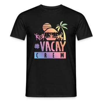 vacay holiday crew colorful - Men's T-Shirt - black - Front - AI Model Male 178 light (178cm)