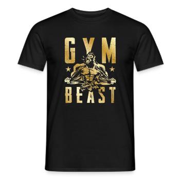 gorilla gym beast gold - Männer T-Shirt - Schwarz - Vorne - AI Model Male 178 light (178cm)