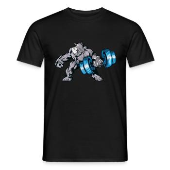 Haltère Rhino - T-shirt homme - noir - Devant - AI Model Male 178 light (178cm)