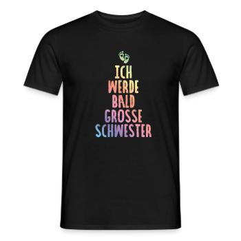 Ich werde bald grosse Schwester Baby - Männer T-Shirt - Schwarz - Vorne - AI Model Male 178 light (178cm)
