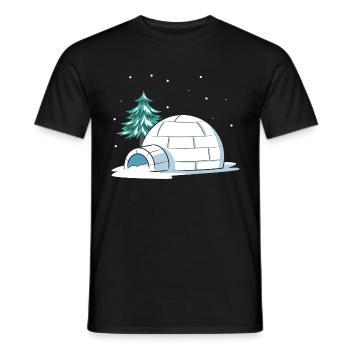 Illustration igloo - T-shirt homme - noir - Devant - AI Model Male 178 light (178cm)
