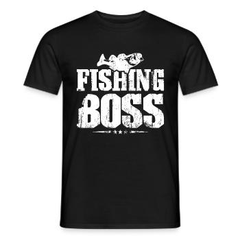Fishing fischer boss chef - Männer T-Shirt - Schwarz - Vorne - AI Model Male 178 light (178cm)