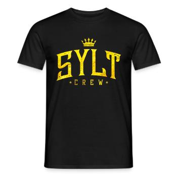 sylt crew gold - Männer T-Shirt - Schwarz - Vorne - AI Model Male 178 light (178cm)