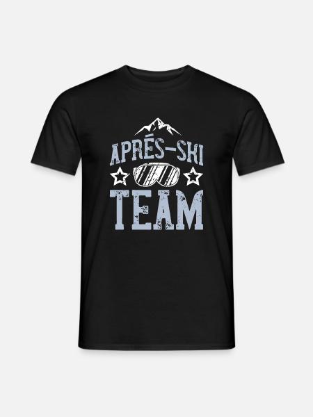 apres ski team ski goggles - Men's T-Shirt - black