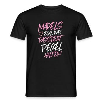 mädels egal was passiert pegel halten - Männer T-Shirt - Schwarz - Vorne - AI Model Male 178 light (178cm)
