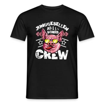 Junggesellenabschied crew schwein - Männer T-Shirt - Schwarz - Vorne - AI Model Male 178 light (178cm)