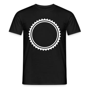 Emblem circle symbol blank icon - Men's T-Shirt - black - Front - AI Model Male 178 light (178cm)