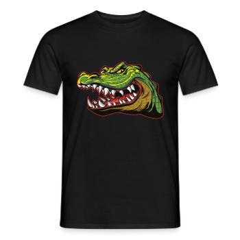 Alligator Krokodil - Männer T-Shirt - Schwarz - Vorne - AI Model Male 178 light (178cm)
