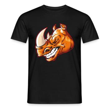 Tête de rhinocéros - T-shirt homme - noir - Devant - AI Model Male 178 light (178cm)