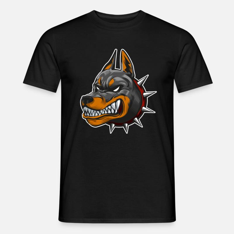 Hund Dobermann - Männer T-Shirt - Schwarz