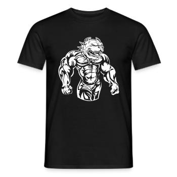 Bulldog muscles power - T-shirt homme - noir - Devant - AI Model Male 178 light (178cm)
