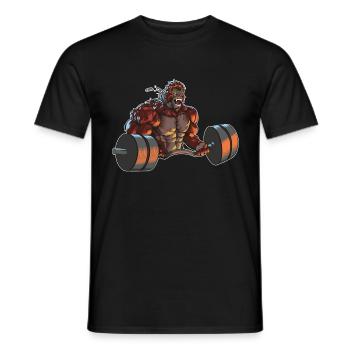 gorilla beast power gym fitness workout - T-shirt homme - noir - Devant - AI Model Male 178 light (178cm)