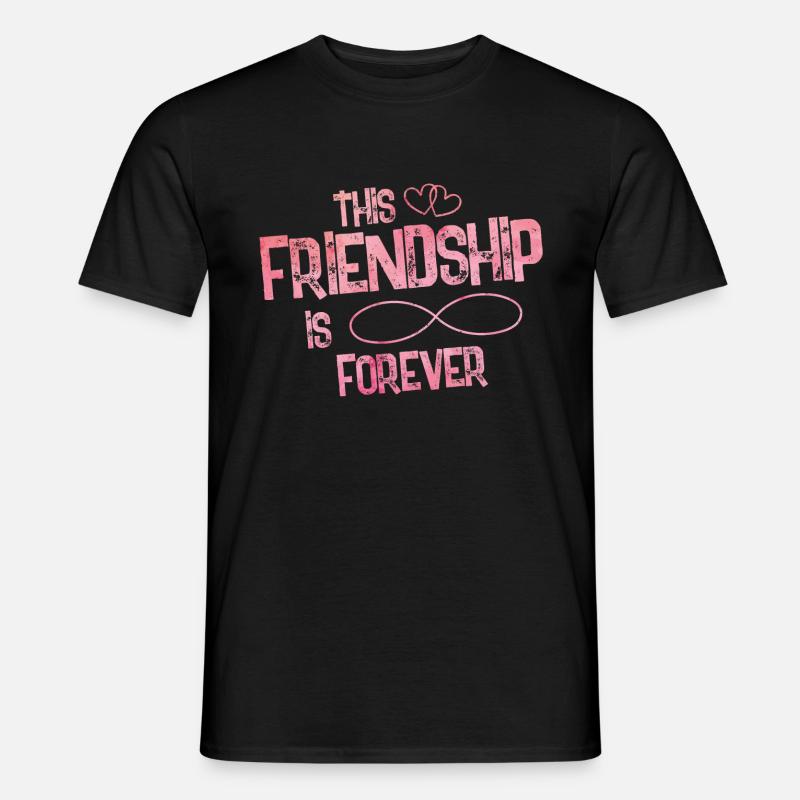 Freundschaft cool freunde - Männer T-Shirt - Schwarz