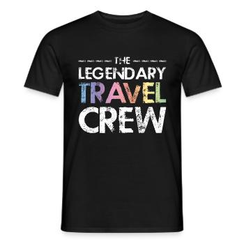 Travel Crew Spruch - Männer T-Shirt - Schwarz - Vorne - AI Model Male 178 light (178cm)
