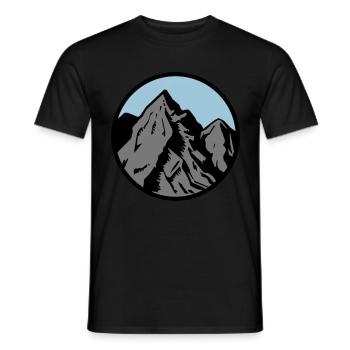 mountains symbol - Men's T-Shirt - black - Front - AI Model Male 178 light (178cm)