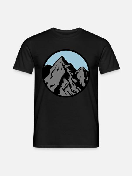berge symbol - Männer T-Shirt - Schwarz